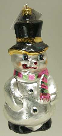 Snowmen Snow Ball-Pink/Green Scarf - No Box