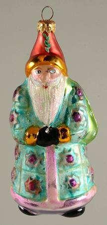 Santas Quilted Santa-Green - No Box