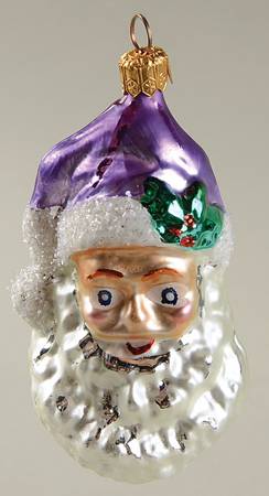 Santa-Heads Holly Santa-Purple - No Box