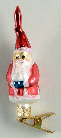 Clip-On Ornaments Tiny St Nick-Red - No Box