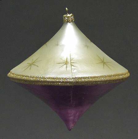 Traditional Shapes Ornament Starship-Gold/Purple - No Box