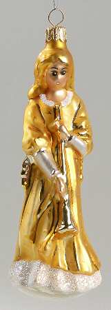 Angel Ornaments (Blown Glass) Heavenly Triumph-Gold - No Box