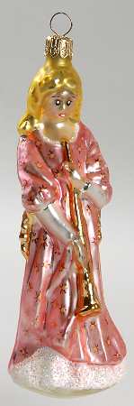 Angel Ornaments (Blown Glass) Heavenly Triumph-Pink - No Box