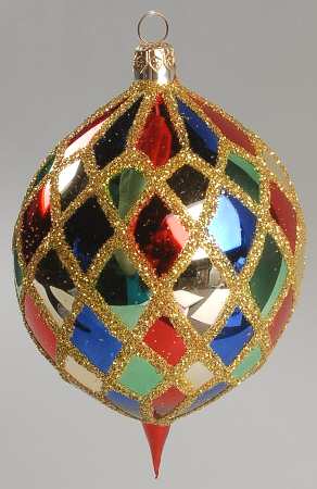 Teardrop (Shaped) Ornaments Harlequin Teardrop - No Box