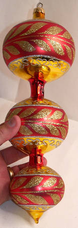 Traditional Shapes Ornament Corinthian-Red/Gold - No Box