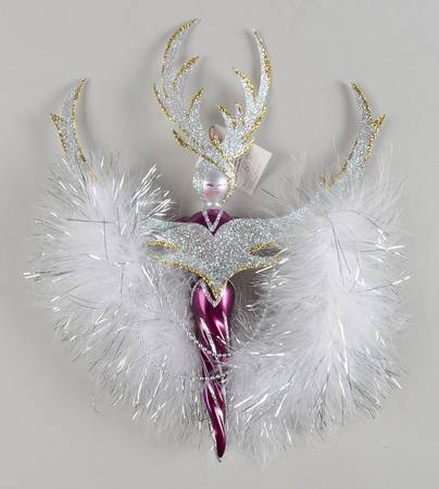 Feathered Ornaments (Italian Flair) Crystal Frost - No Box