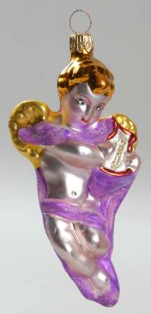 Angel Ornaments (Blown Glass) Sweet Melody-Purple - No Box