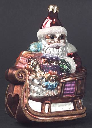 Santa with Sleigh Heartlight Express - No Box