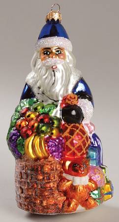 Santas Santa Delivers-Blue Jacket/Brown Basket - No Box