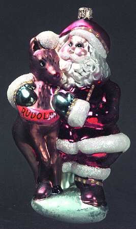 Santas Nick & Rudy-Red Deer/Rudolph - No Box