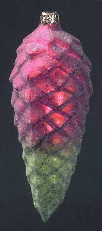 Trees & Pinecones Candy Cone-Red/Green - No Box