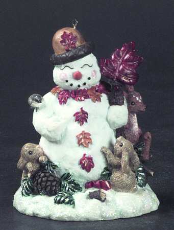 Woodland Winds Carlton The Snowman Ornament - Boxed