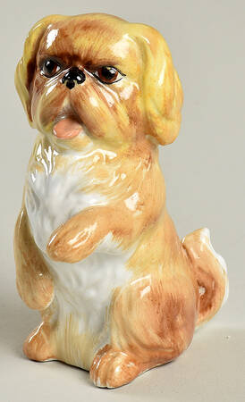 Royal Crown Derby Figurines Pekingese Sitting Up - No Box