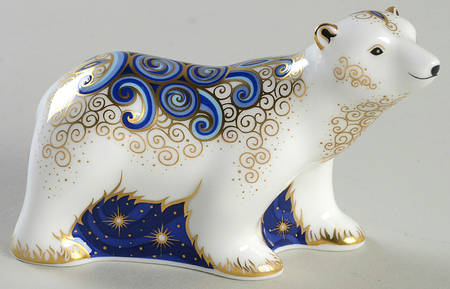 Imari Paperweight Collection Polar Bear Cub Standing-Boris (Northern - Wtih Box Bx377