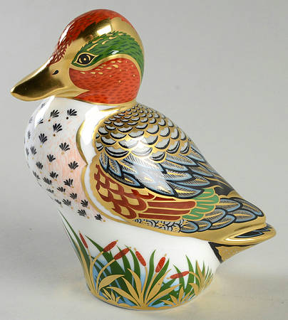 Imari Paperweight Collection Green Winged Teal-Duck - Boxed