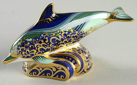 Imari Paperweight Collection Baby Bottlenose;Lyme Bay Dolphin - Boxed
