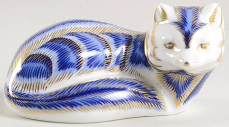 Imari Paperweight Collection Arctic Blue Fox-No Stopper - No Box