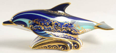 Imari Paperweight Collection Bottlenose/Lyme Bay Dolphin - With Box Bx387
