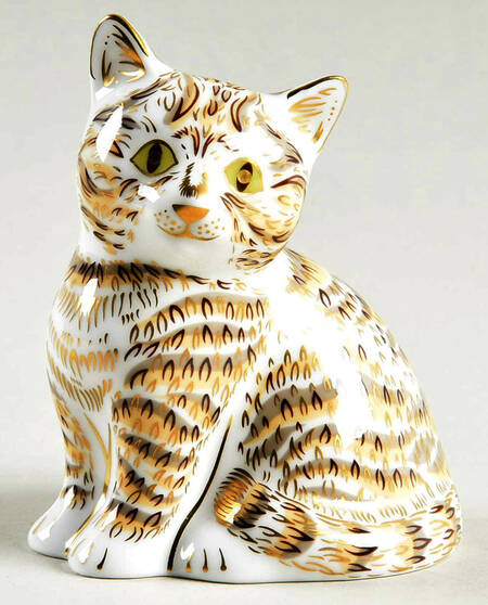 Imari Paperweight Collection Tabitha-Silver Tabby Kitten - Boxed