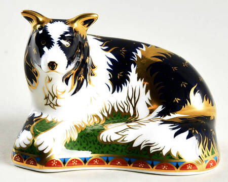 Imari Paperweight Collection Border Collie - With Box Bx394