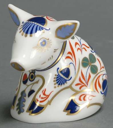 Imari Paperweight Collection Sitting Piglet - Boxed