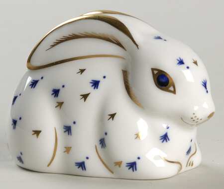 Imari Paperweight Collection Baby Rabbit-Ears Down - With Box