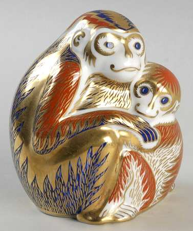 Imari Paperweight Collection Monkey & Baby - No Box