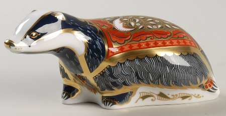 Imari Paperweight Collection Moonlight Badger - Boxed