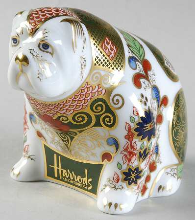 Imari Paperweight Collection Harrods Bulldog - Bx363 With Box