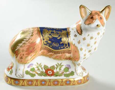 Imari Paperweight Collection Royal Windsor Corgi - With Box Bx338