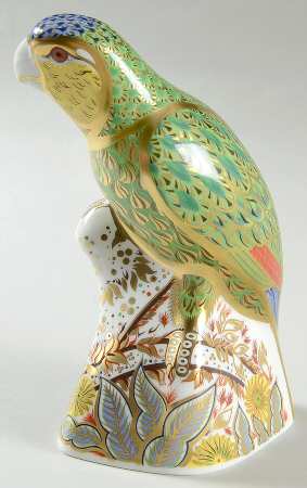 Imari Paperweight Collection Amazon Green Parrot - With Box Bx356