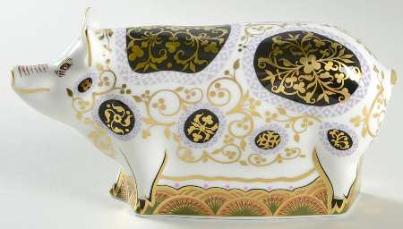 Imari Paperweight Collection Spotty Pig - With Box Bx359
