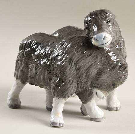 Animals-Farm and Domestic Pair Of Musk Ox Calf - No Box