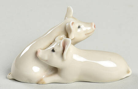 Animals-Farm and Domestic Pigs-Pair - No Box