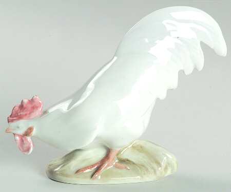 Birds Cock Head Down-White - No Box