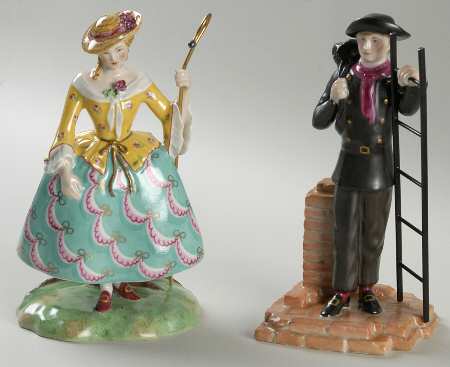 Couples Shepherdess & Chimney Sweep-Set Of 2 - No Box