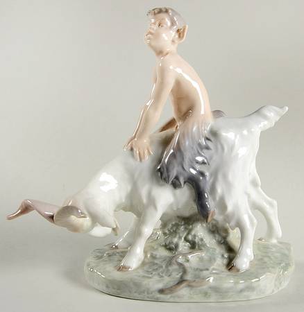 Fantasy & Legends Faun On Goat - No Box