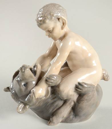 Fantasy & Legends Faun With Bear - No Box