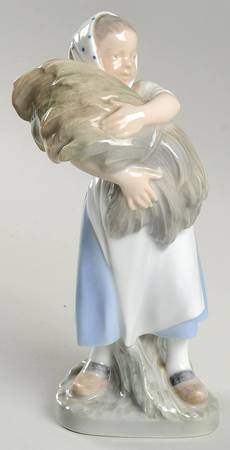 World Life Girl With Sheaf-Blue Dress - No Box