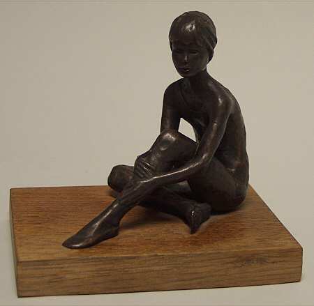 Royal Copenhagen Figurine-Bronze Ballerina Sitting - No Box