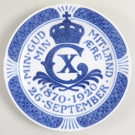 Single Release Commemorative Plates Christian X 50th Birthday-1870-1920 - No Box