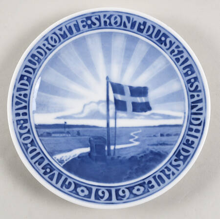 Single Release Commemorative Plates Landscape With Danish Flag - No Box