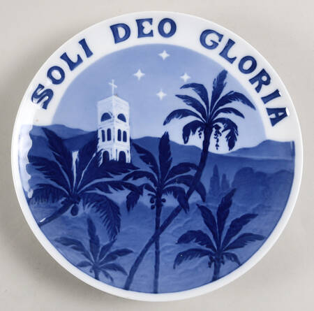Single Release Commemorative Plates Landscape With A Church Tower - No Box