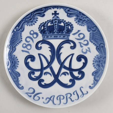 Single Release Commemorative Plates Christian X & Alexandrine Silver Wedding - No Box