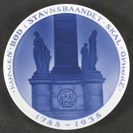 Single Release Commemorative Plates Liberty Monument In Copenhagen - No Box 42