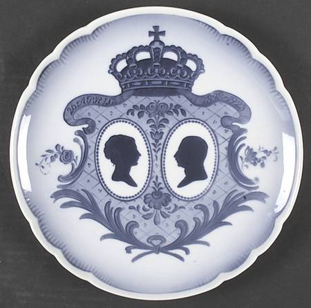 Single Release Commemorative Plates Christian X & Alexandrine Silver Wedding - No Box