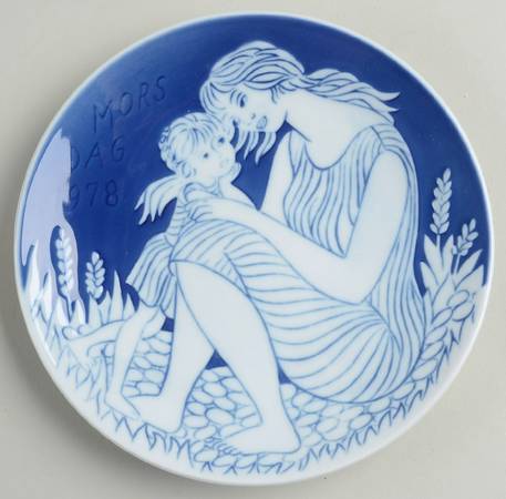 Mothers Day Plate Mother And Child - No Box