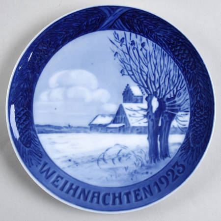Annual Christmas Plate Danish Landscape-German - No Box