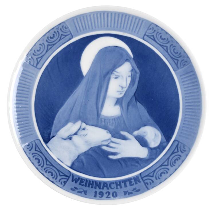 Annual Christmas Plate Mary And Child Jesus-German - No Box