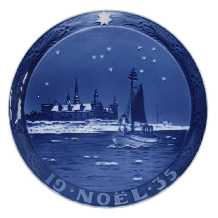 Annual Christmas Plate Kronburg Castle - French - No Box